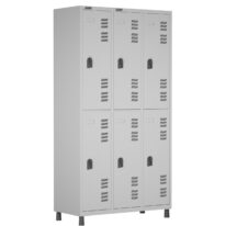 Roupeiro LOCKER de Aço c/ 06 PORTAS GRANDES – 1,90×0,96×0,40m – CZ/CZ – W3 – 11014 ROMÃO CADEIRAS