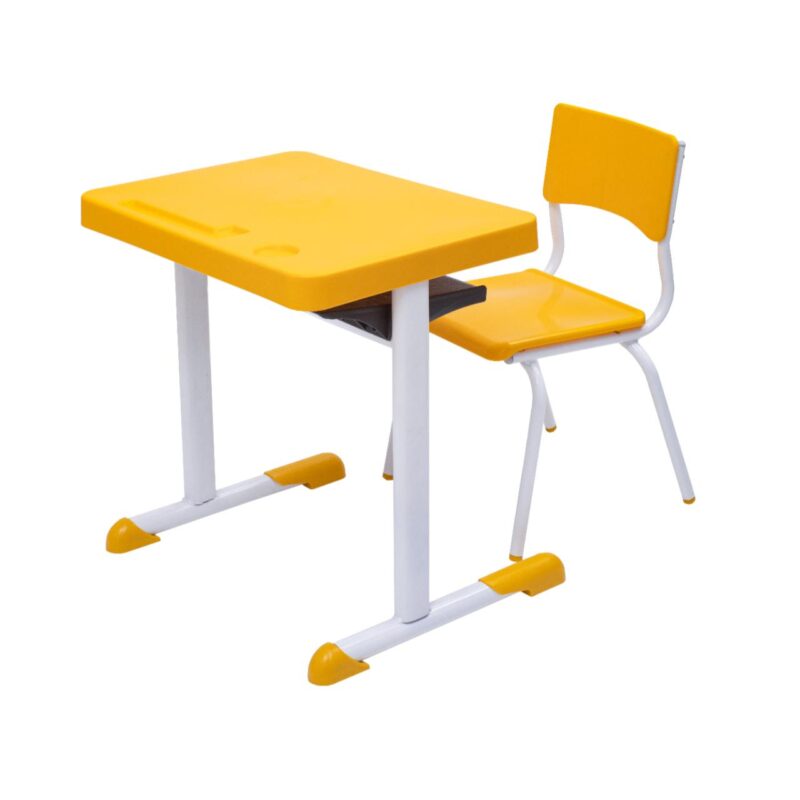 Kit Escolar Individual – (Mesa e Cadeira) – INFANTIL 03 a 06 Anos COR AMARELO – 41087 ROMÃO CADEIRAS