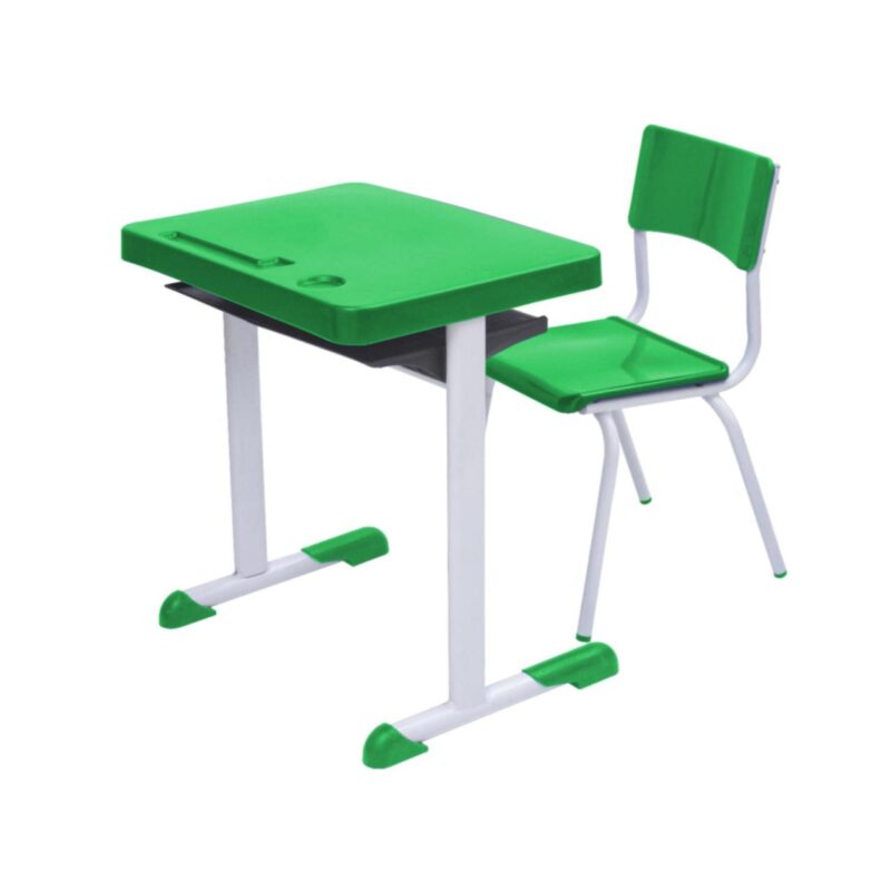 Kit Escolar Individual VERDE Mesa e Cadeira INFANTIL 03 a 06 Anos COR VERDE – 41088 ROMÃO CADEIRAS