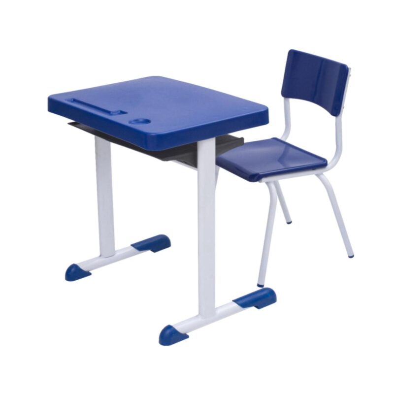 Kit Escolar Individual AZUL – (Mesa e Cadeira) – INFANTIL 03 a 06 Anos 41089 ROMÃO CADEIRAS