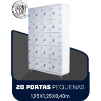 Roupeiro de Aço 20 portas Pequenas – 1,95×1,25×0,40m – CZ/CZ – SA – 14004 ROMÃO CADEIRAS