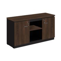 Armário Baixo Credenza – 1,35×0,72X0,45m MARSALA / PRETO – 51010 ROMÃO CADEIRAS