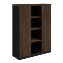 Armário Alto Credenza com Nicho 1,60×1,20×0,45m MARSALA / PRETO – 51018 ROMÃO CADEIRAS