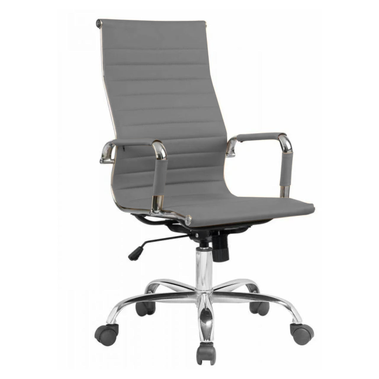 Cadeira PRESIDENTE Charles Eames Esteirinha – COR CINZA – PMD – 32881 ROMÃO CADEIRAS